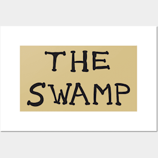 SWAMP WOOD BURN LOGO BLACK Posters and Art